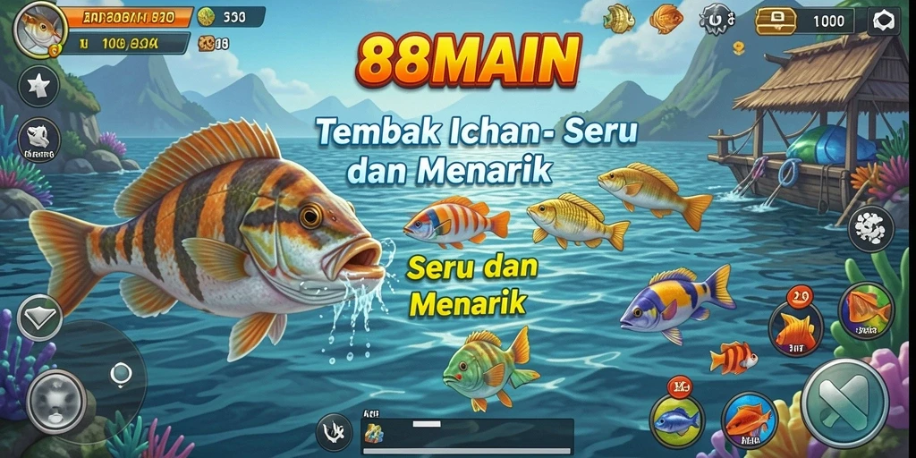 Screenshot gameplay menembak ikan yang seru di 88MAIN.