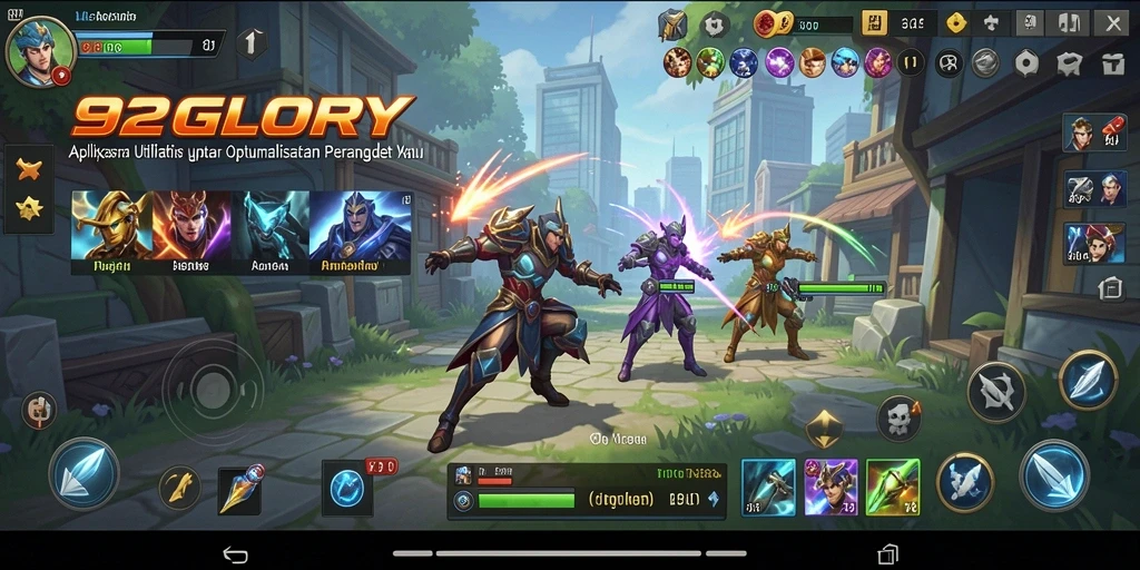 Screenshot 92GLORY menunjukkan antarmuka pemantauan kinerja yang intuitif.
