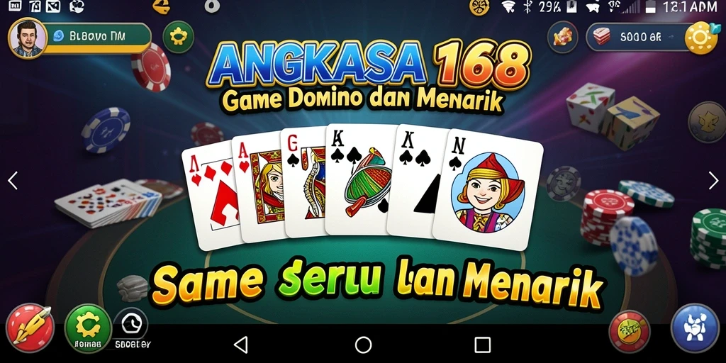 Tampilan seru gameplay Domino ANGKASA168 yang mendebarkan.