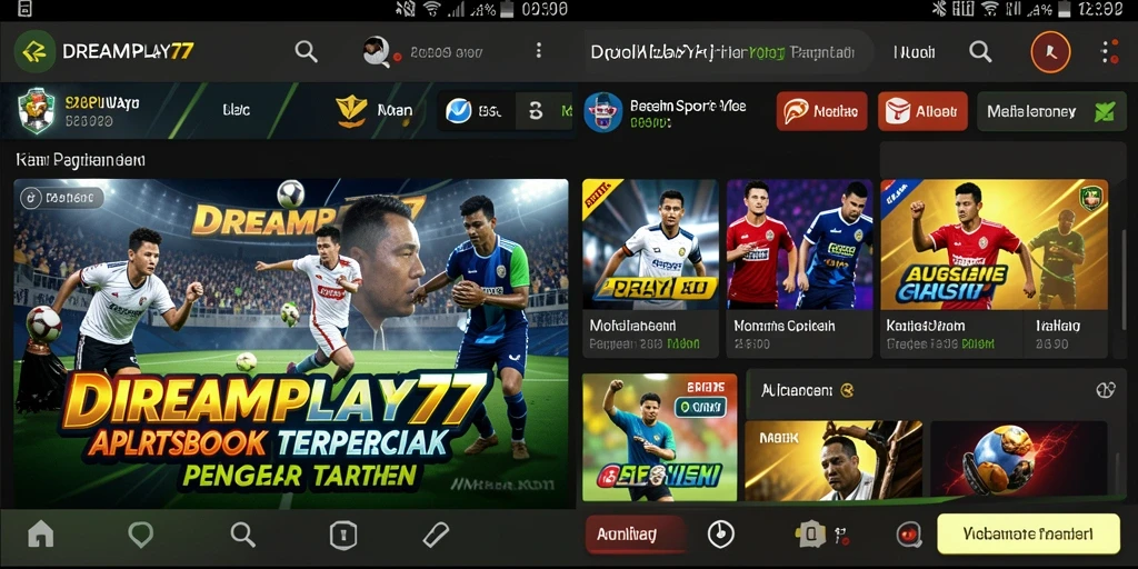 Screenshot DREAMPLAY77 menampilkan pengalaman taruhan yang mendebarkan.