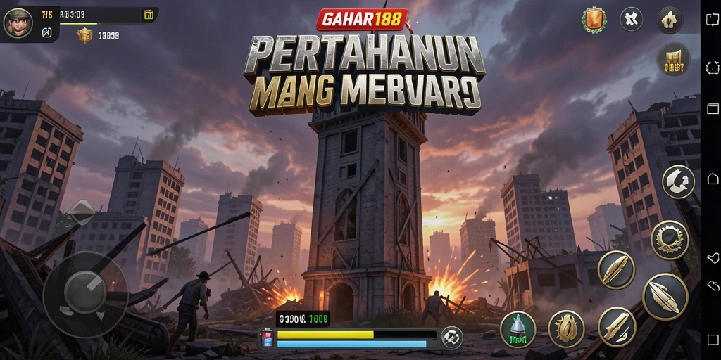 Screenshot GAHAR188 menampilkan aksi intens dalam permainan Tower Defense.