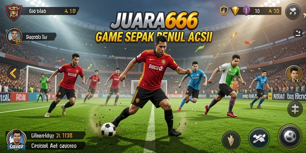 Tampilan menarik dari gameplay JUARA666 yang penuh aksi di lapangan sepak bola.
