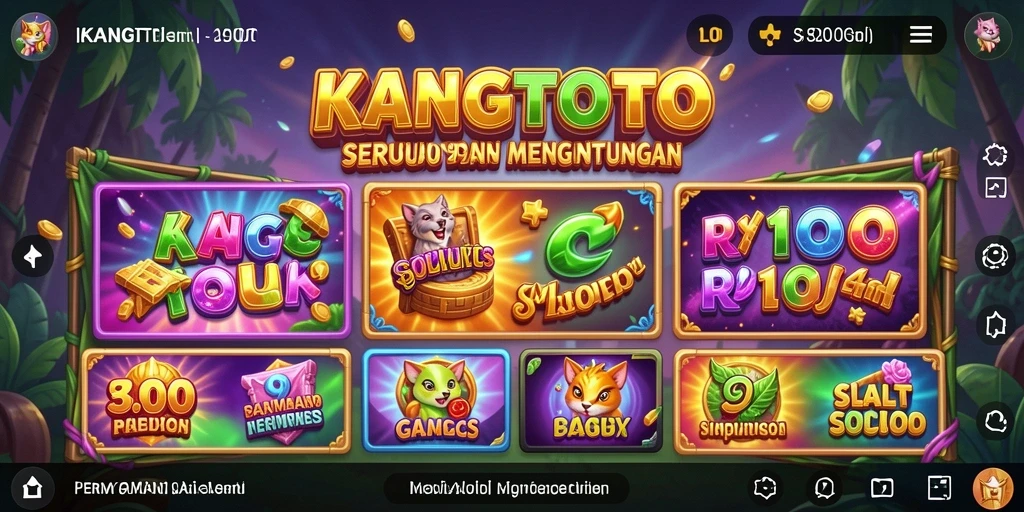 Tampilan menarik dari gameplay KANGTOTO yang penuh warna.