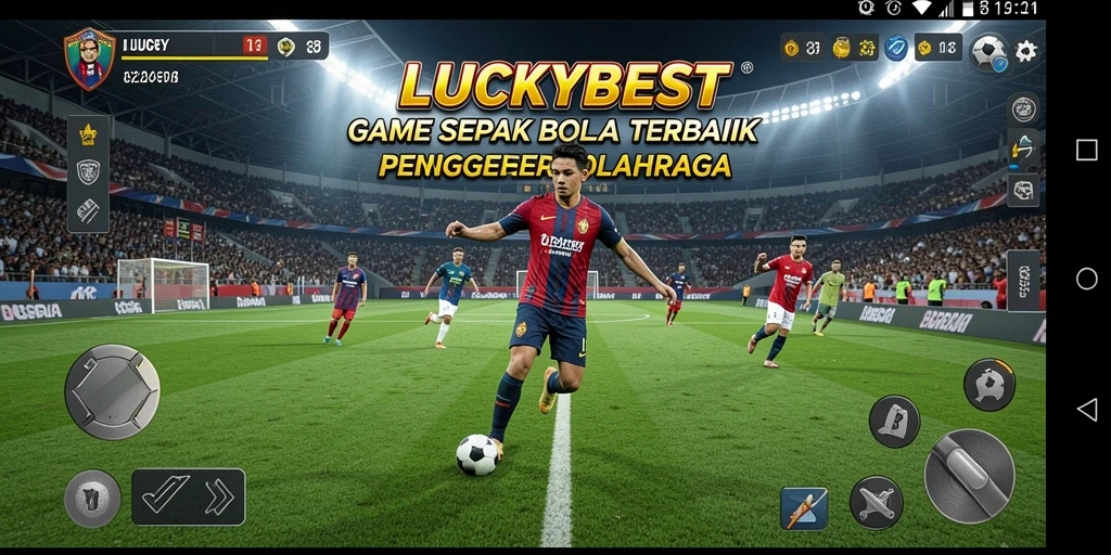 Tampilan seru dari gameplay LUCKYBEST dengan aksi sepak bola mendebarkan.