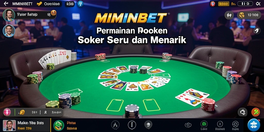 Tampilan screenshot MIMINBET yang menampilkan gameplay Poker yang seru.