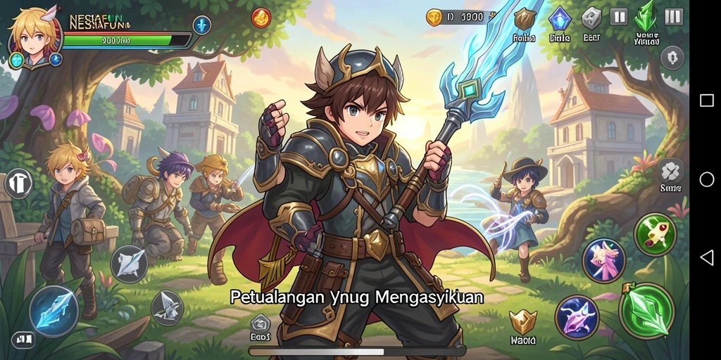 Tampilan screenshot NESIAFUN yang menunjukkan aksi petualangan anime yang menakjubkan.