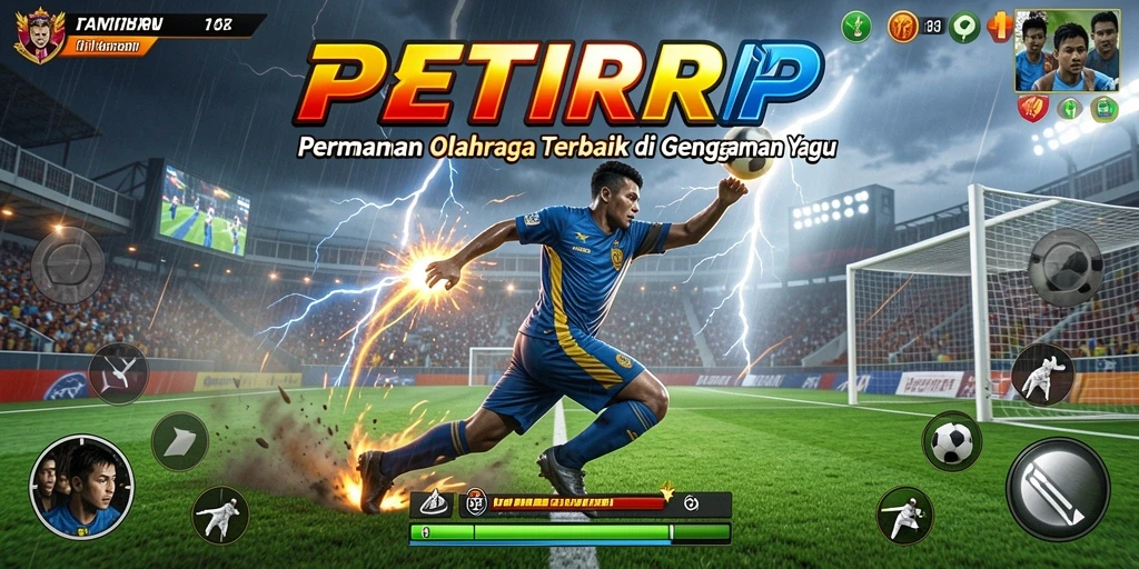 Screenshot utama menunjukkan aksi seru gameplay PETIRRP.