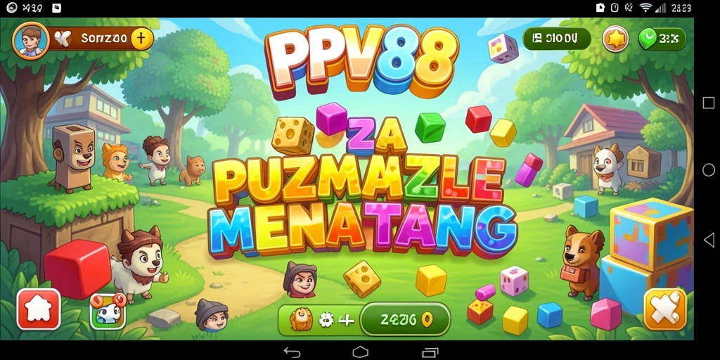 Tampilan gameplay mendebarkan dari game Puzzle PPV88.