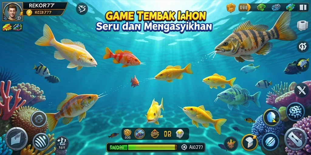 Tampilan screenshot utama REKOR777 dengan gameplay Tembak Ikan yang seru.