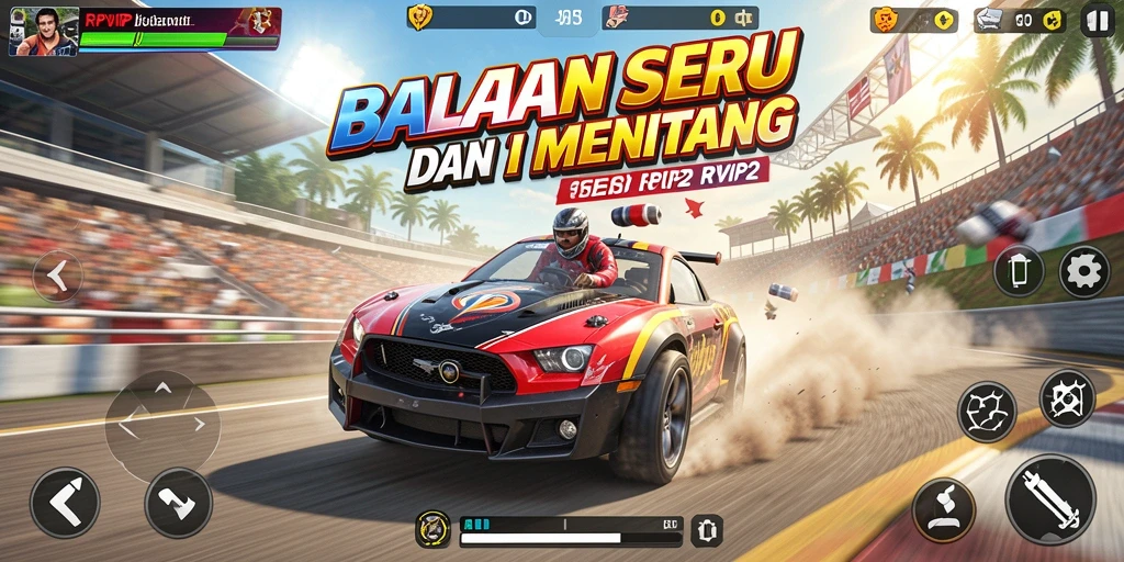 Gameplay Racing seru dan penuh tantangan di RPVIP2.