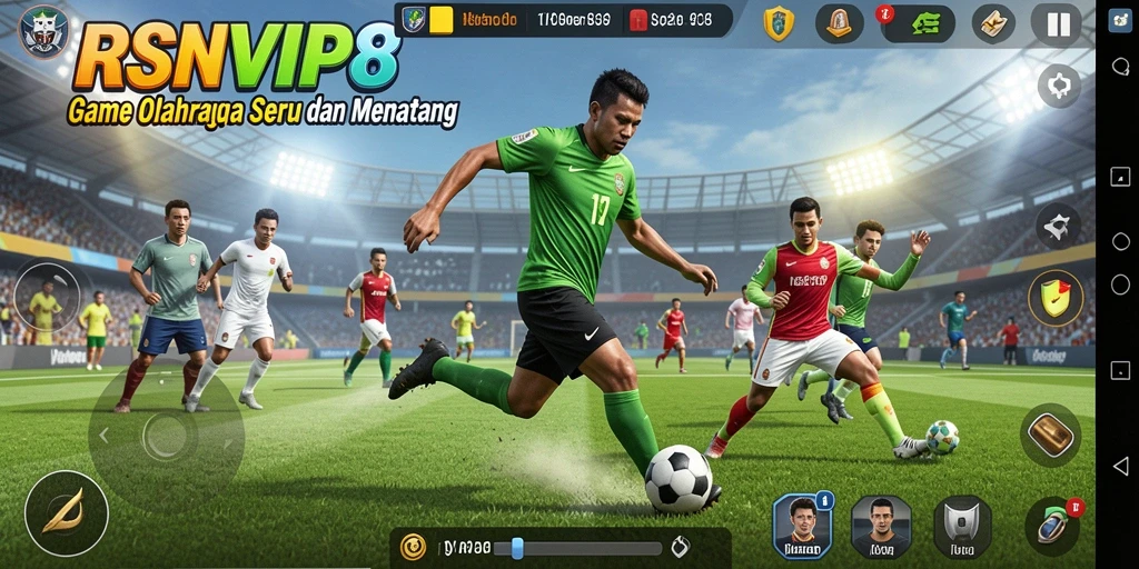 Tampilan gameplay RSNVIP8 menampilkan aksi seru dalam berbagai olahraga.