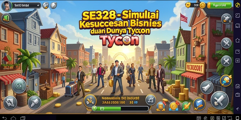 Tampilan gameplay SE328 yang memperlihatkan simulasi bisnis Tycoon yang menarik.