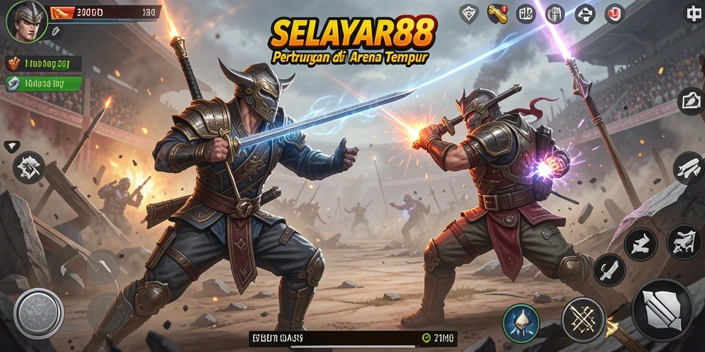 Tangkapan layar memperlihatkan aksi pertarungan intens di <strong>SELAYAR88</strong>.